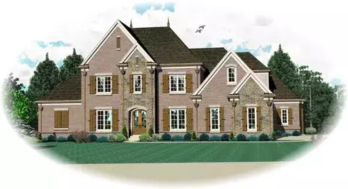 European house plans 6-1556 - front exterior, 4,311 sq ft, 3 bed, 4 bath house plans | Monster House Plans