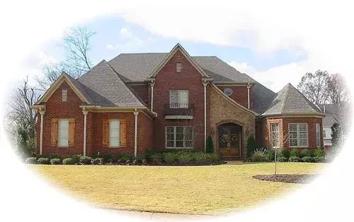 French Country house plans 6-1558 - front exterior, 4,408 sq ft, 4 bed, 4 bath house plans | Monster House Plans