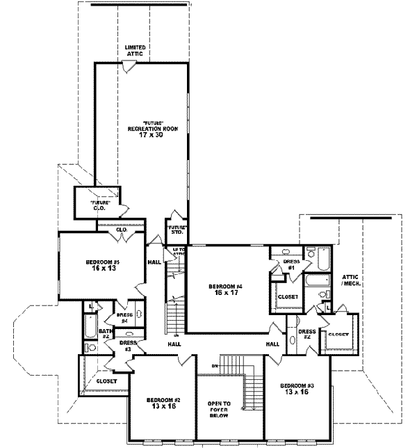 Upper/Second Floor Plan:6-1563