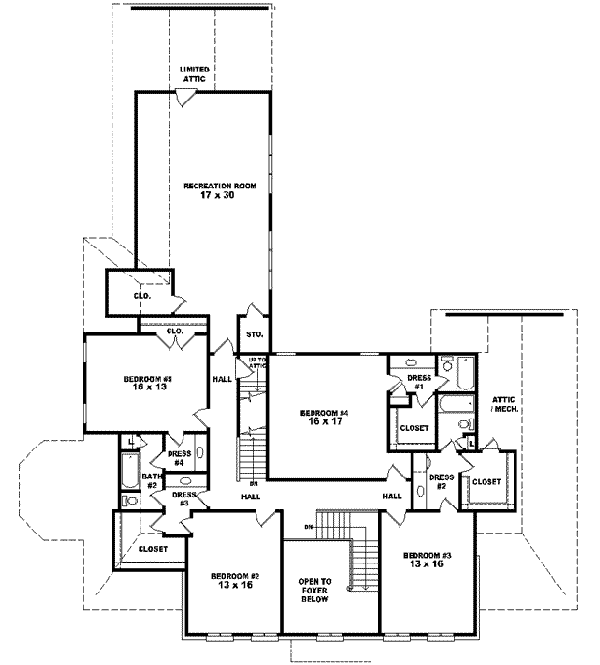 Upper/Second Floor Plan:6-1564