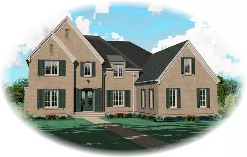 French Country house plans 6-1578 - front exterior, 5,643 sq ft, 5 bed, 4 bath house plans | Monster House Plans