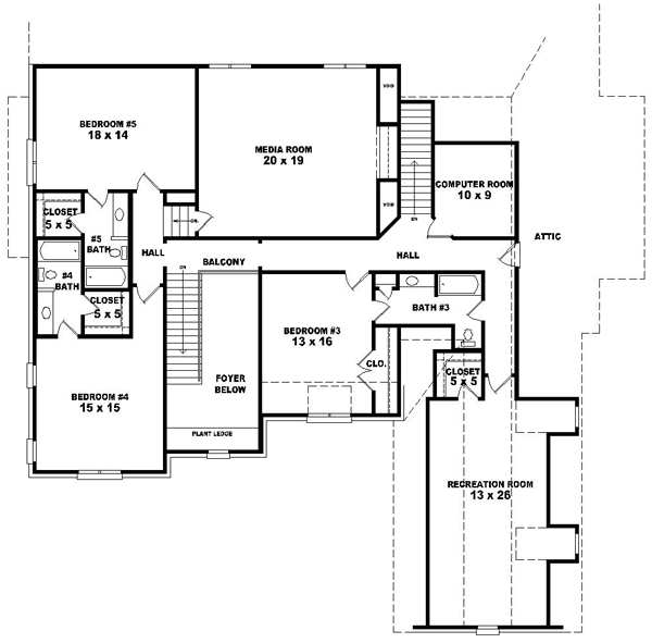 Upper/Second Floor Plan:6-1578