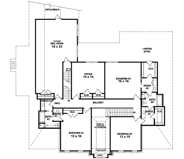 Upper/Second Floor Plan:6-1580