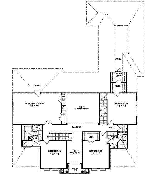 Upper/Second Floor Plan:6-1582