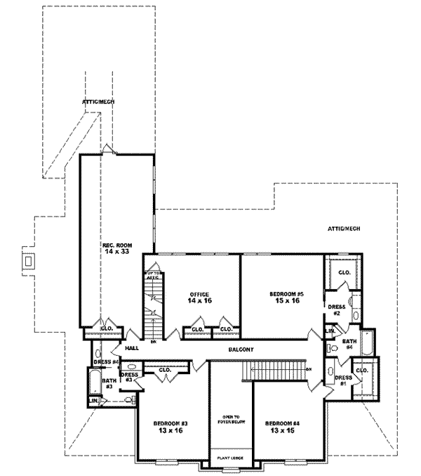 Upper/Second Floor Plan:6-1583