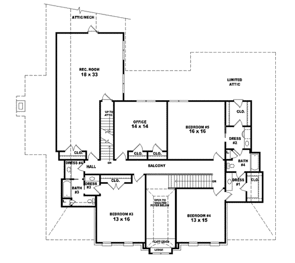 Upper/Second Floor Plan:6-1584