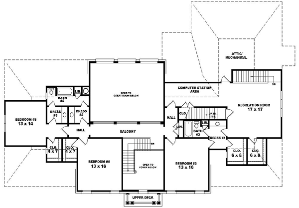 Upper/Second Floor Plan:6-1592
