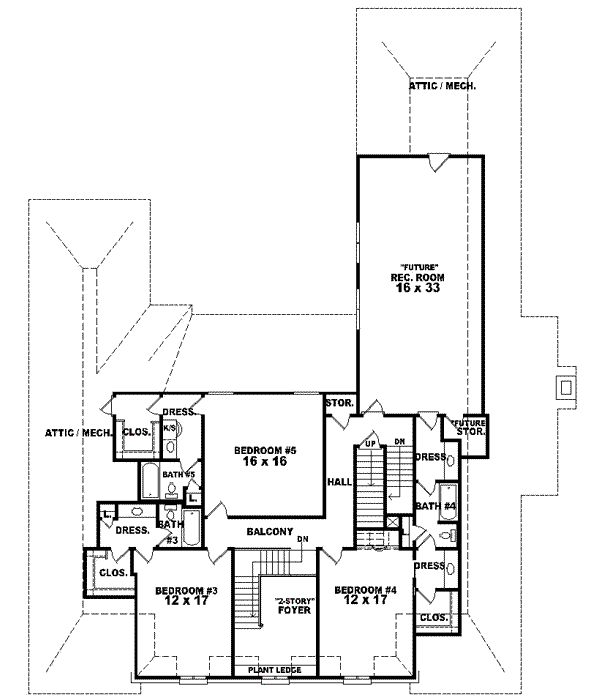 Upper/Second Floor Plan:6-1594