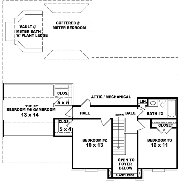 Upper/Second Floor Plan:6-1627