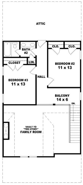 Upper/Second Floor Plan:6-1636