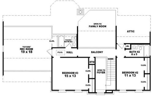 Upper/Second Floor Plan:6-1652