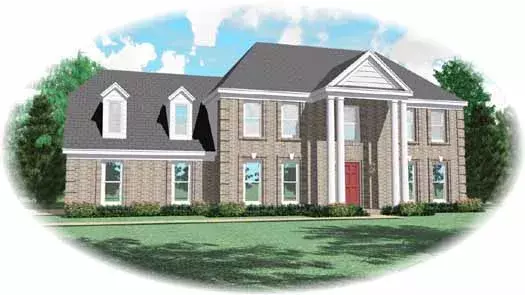 Southern house plans 6-1654 - front exterior, 2,261 sq ft, 4 bed, 3 bath house plans | Monster House Plans