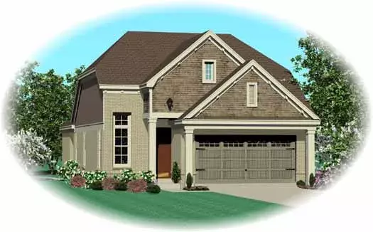 European house plans 6-1667 - front exterior, 2,279 sq ft, 3 bed, 2 bath house plans | Monster House Plans