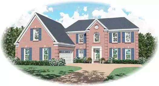 European house plans 6-1677 - front exterior, 2,782 sq ft, 4 bed, 3 bath house plans | Monster House Plans
