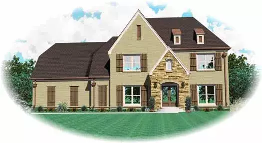 European house plans 6-1698 - front exterior, 2,976 sq ft, 4 bed, 3 bath house plans | Monster House Plans