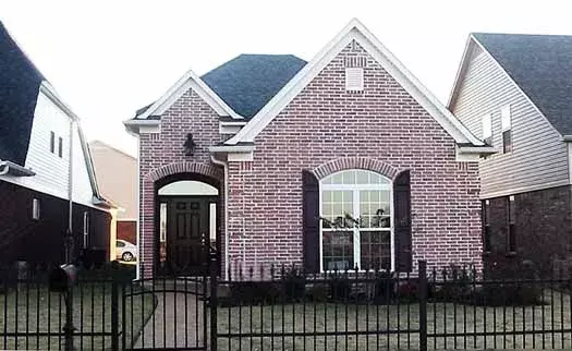 European house plans 6-1708 - front exterior, 1,579 sq ft, 2 bed, 2 bath house plans | Monster House Plans