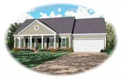 Southern house plans 6-171 - front exterior, 2,181 sq ft, 3 bed, 2 bath house plans | Monster House Plans