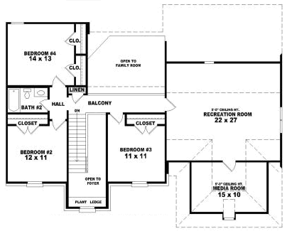 Upper/Second Floor Plan:6-1723