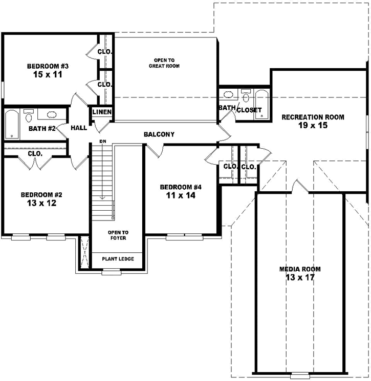 Upper/Second Floor Plan:6-1740