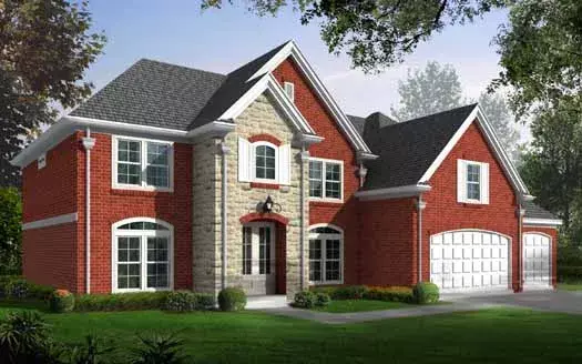 Traditional house plans 6-1742 - front exterior, 2,633 sq ft, 4 bed, 2 bath house plans | Monster House Plans