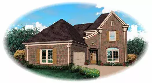 French Country house plans 6-1746 - front exterior, 2,881 sq ft, 3 bed, 2 bath house plans | Monster House Plans