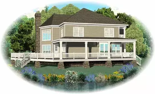 Traditional house plans 6-1758 - front exterior, 2,653 sq ft, 3 bed, 2 bath house plans | Monster House Plans