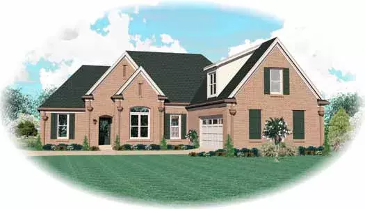 Southern house plans 6-1760 - front exterior, 1,916 sq ft, 3 bed, 3 bath house plans | Monster House Plans