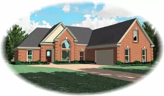 European house plans 6-1761 - front exterior, 1,919 sq ft, 3 bed, 2 bath house plans | Monster House Plans