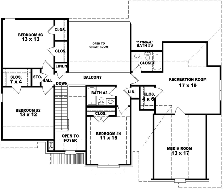 Upper/Second Floor Plan:6-1767