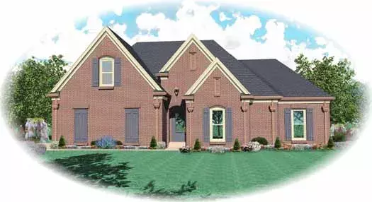 Traditional house plans 6-1771 - front exterior, 1,928 sq ft, 3 bed, 2 bath house plans | Monster House Plans