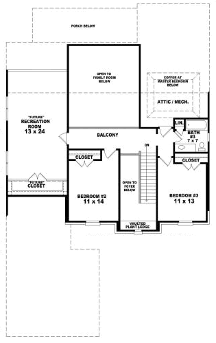 Upper/Second Floor Plan:6-1790