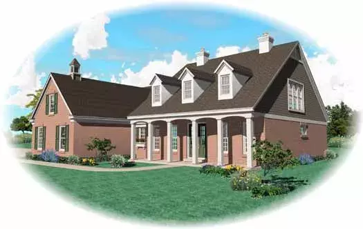 Country house plans 6-1794 - front exterior, 2,200 sq ft, 3 bed, 2 bath house plans | Monster House Plans