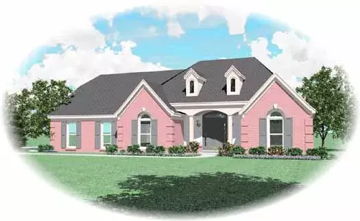 European house plans 6-1795 - front exterior, 2,509 sq ft, 3 bed, 2 bath house plans | Monster House Plans