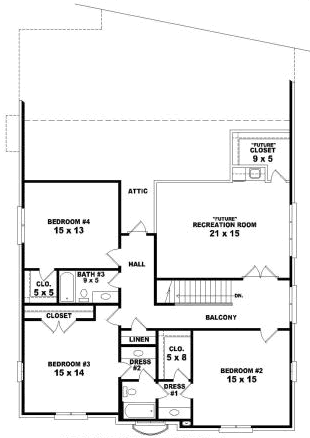 Upper/Second Floor Plan:6-1813