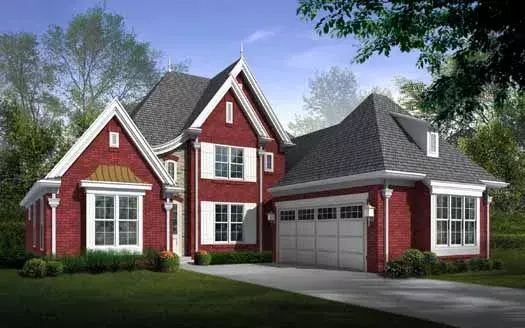 French Country house plans 6-1819 - front exterior, 3,118 sq ft, 4 bed, 3 bath house plans | Monster House Plans