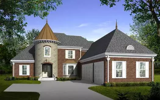 European house plans 6-1835 - front exterior, 3,642 sq ft, 4 bed, 4 bath house plans | Monster House Plans