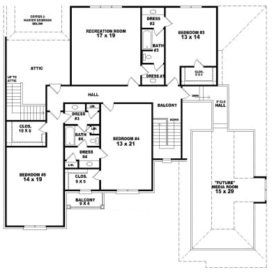 Upper/Second Floor Plan:6-1837