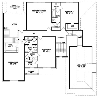 Upper/Second Floor Plan:6-1838