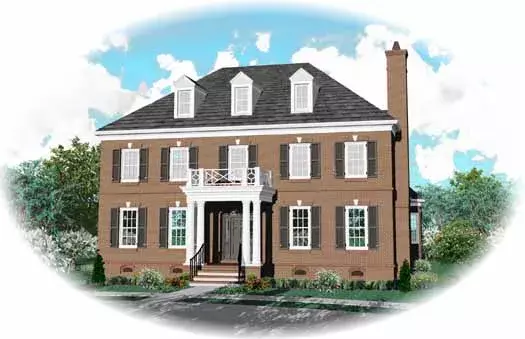 Southern house plans 6-1840 - front exterior, 4,403 sq ft, 5 bed, 4 bath house plans | Monster House Plans