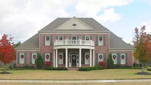Plantation house plans 6-1844 - front exterior, 4,565 sq ft, 4 bed, 3 bath house plans | Monster House Plans
