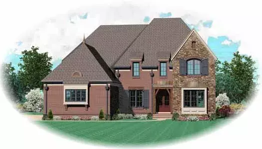 European house plans 6-1845 - front exterior, 4,258 sq ft, 5 bed, 4 bath house plans | Monster House Plans