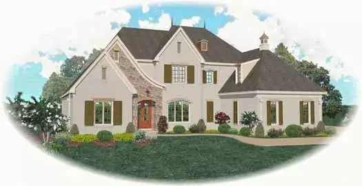 French Country house plans 6-1860 - front exterior, 5,276 sq ft, 4 bed, 3 bath house plans | Monster House Plans
