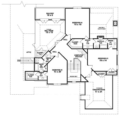 Upper/Second Floor Plan:6-1860