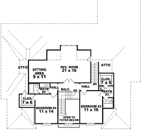 Upper/Second Floor Plan:6-1864