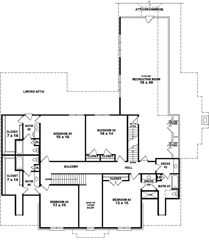 Upper/Second Floor Plan:6-1865