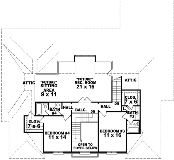 Upper/Second Floor Plan:6-1867