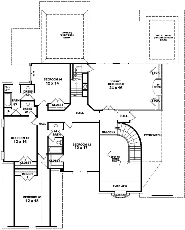 Upper/Second Floor Plan:6-1868