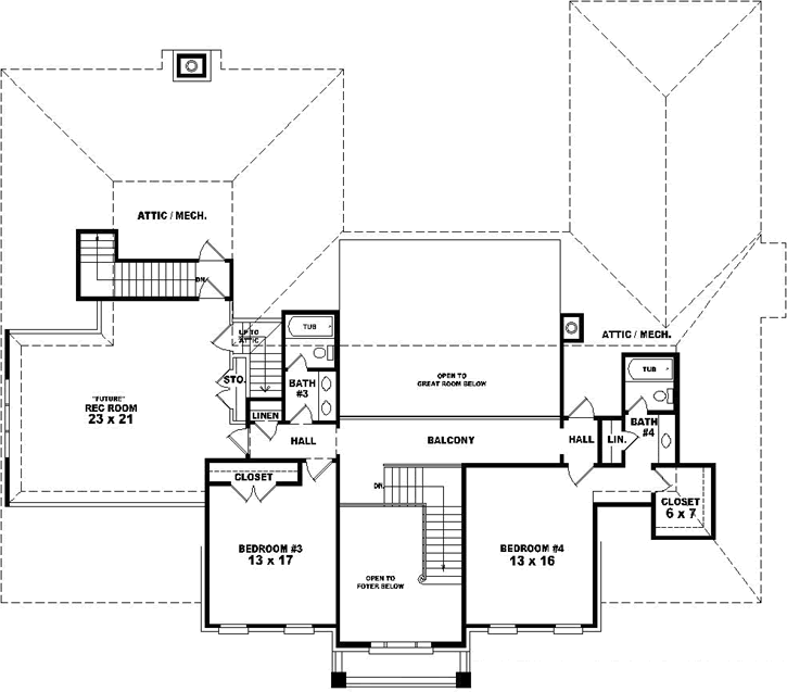 Upper/Second Floor Plan:6-1877