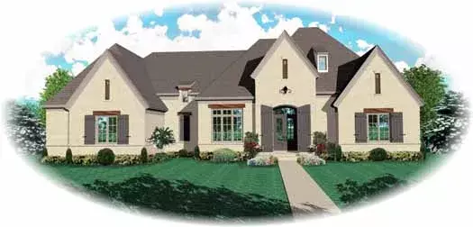 European house plans 6-1891 - front exterior, 5,747 sq ft, 5 bed, 3 bath house plans | Monster House Plans