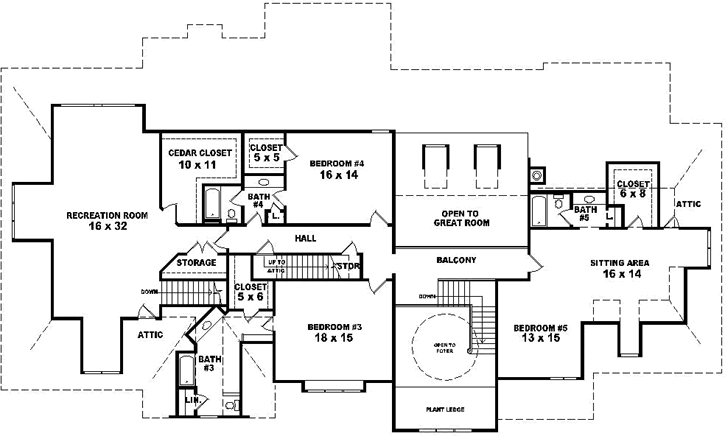 Upper/Second Floor Plan:6-1893